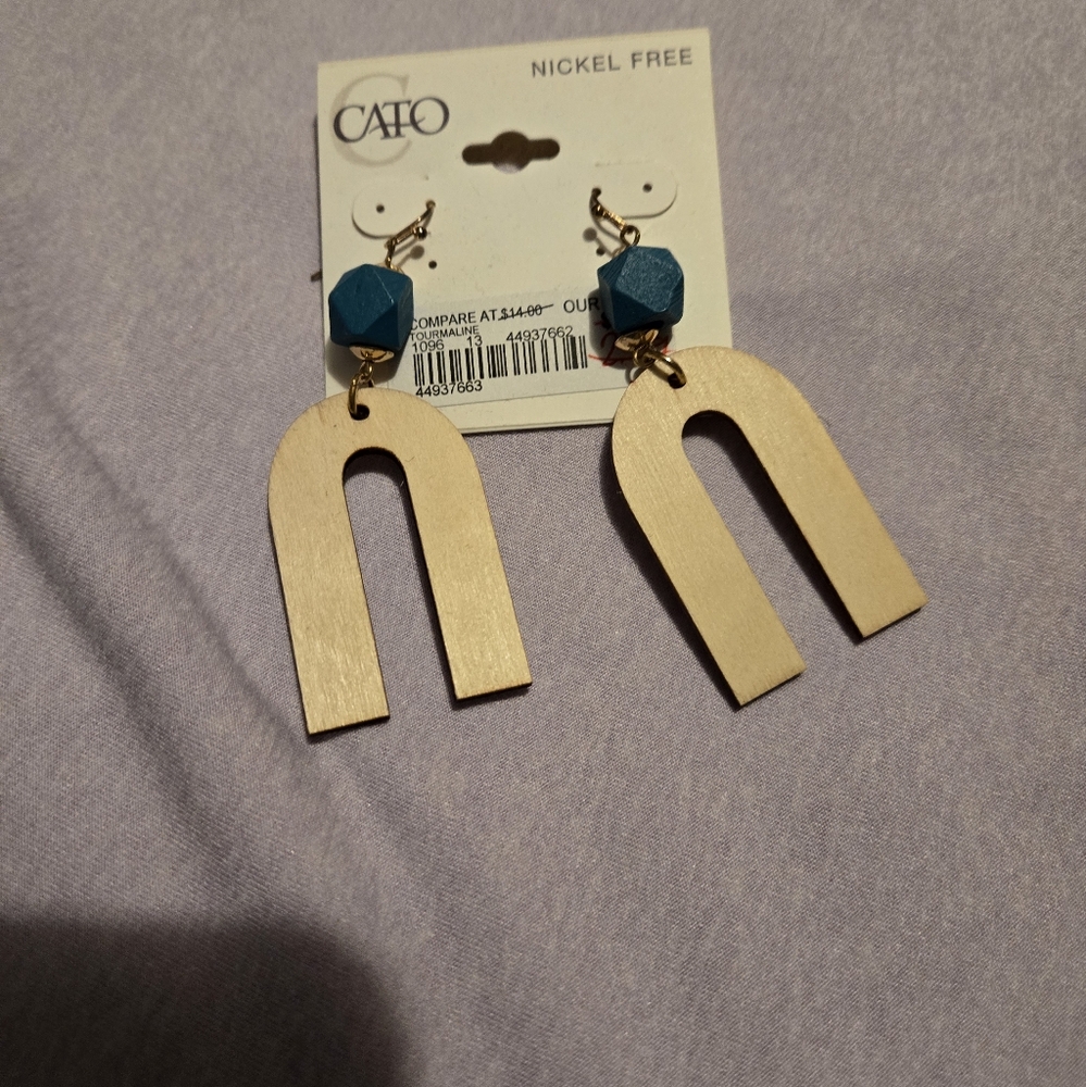 Wooden French Hook Earrings